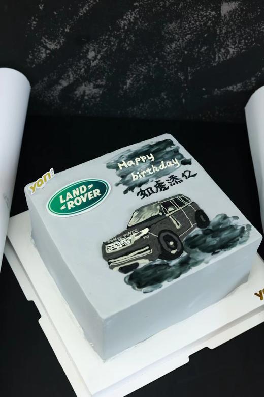 手绘方形蛋糕—路虎添亿 商品图2