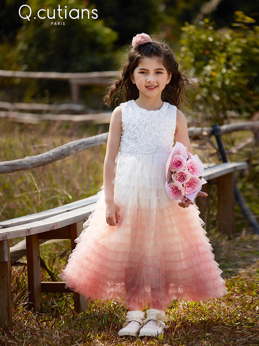 法国Q.cutians儿童晚礼服 
 | 女童四季百搭蓬蓬裙女孩节日演出礼服礼物 商品图2