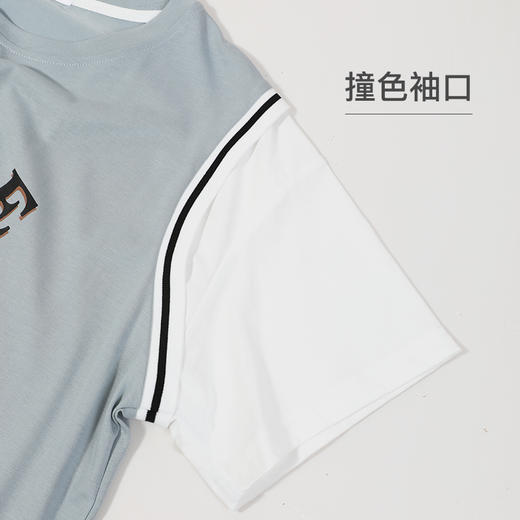 熳洁儿  女士家居服冰瓷棉休闲圆领短袖裙睡衣可外穿23203215 商品图3