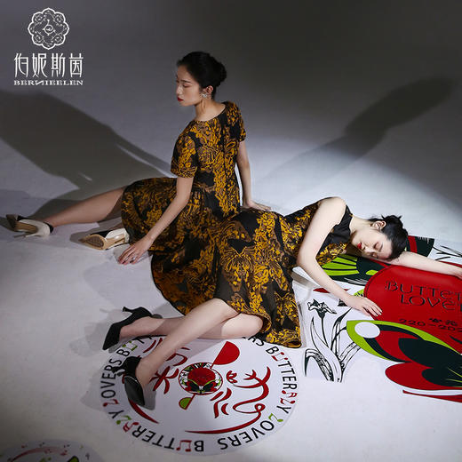 千年情话—梁祝化蝶郁金裙无袖中长裙2S7007 商品图4