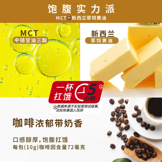 元气纤润进口生酮防弹黑咖啡MCT黄油速溶美式70克/盒（7条） 商品图1