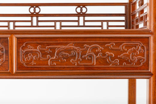 红桥红  家具严选  缅甸花梨（大果紫檀）【178 上博复刻品字栏杆 书架】 商品图4