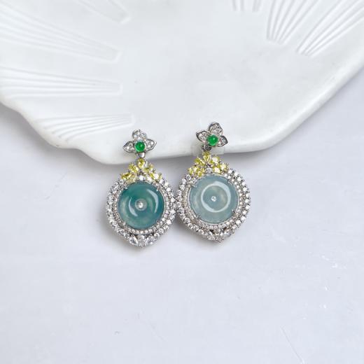 DS925翡翠吊坠-蓝水平安扣12 商品图0