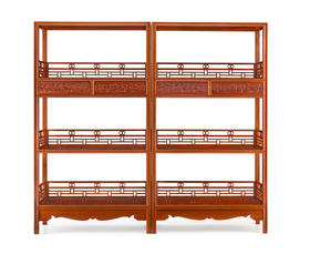 红桥红  家具严选  缅甸花梨（大果紫檀）【178 上博复刻品字栏杆 书架】