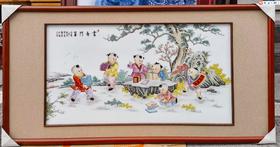 书香门第瓷板画