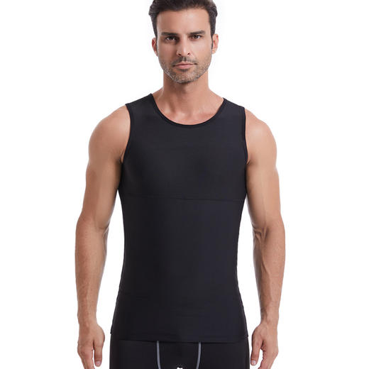 【两件更优惠！】男士弹力收腹背心 遮肉神器打底衣三代 无痕透气健身紧身衣 商品图5