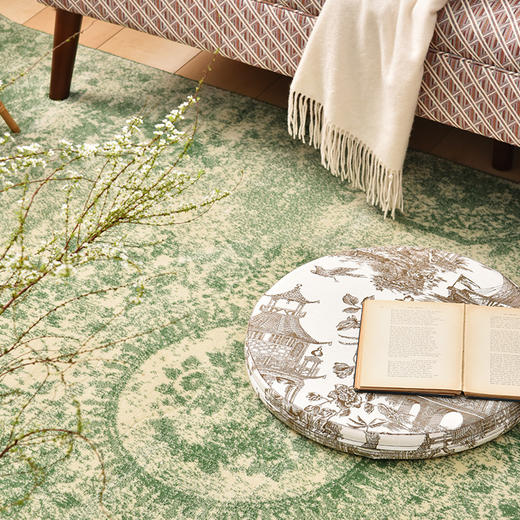 中世纪复古系列地毯新西兰羊毛地毯茶几客厅防滑地垫 商品图2