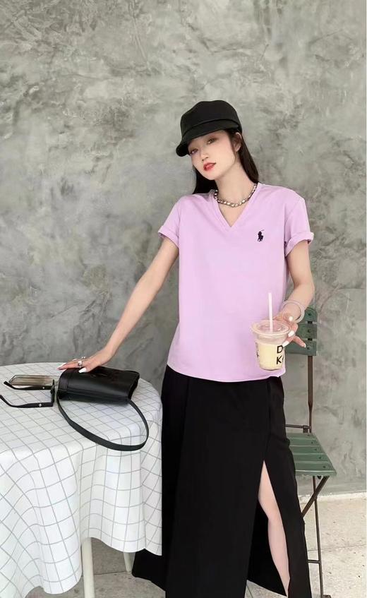 女V领绣小标8059 商品图1