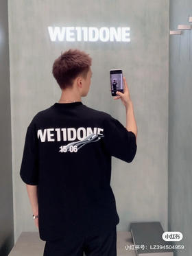 We11done23春夏超大版型有机棉logo印花T恤