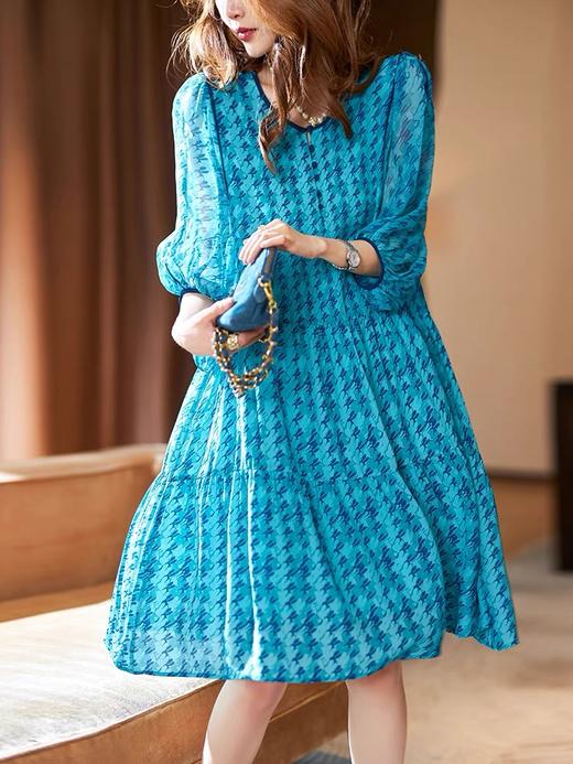 女连衣裙蓝 商品图3