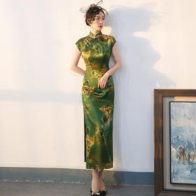 中式复古，桑蚕丝国风真丝旗袍MY8502