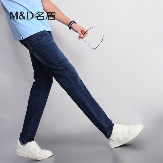 【菁英同款】名盾弹力牛仔裤夏季休闲直筒中腰耐磨薄长裤男36509 商品图0