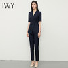 IWY/夏季职业藏青色小西装套装女商务修身显瘦置业顾问工作服OLC13220+P13215藏青色 商品缩略图1