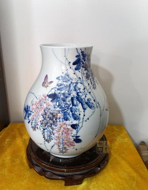 釉下五彩福筒瓶 商品图0