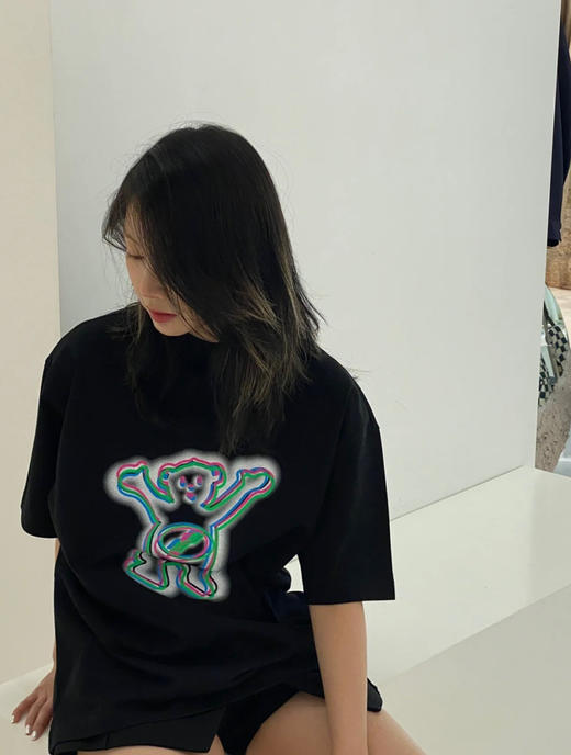 We11done23春夏超大版型有机棉幻彩泰迪小熊印花T恤 商品图3