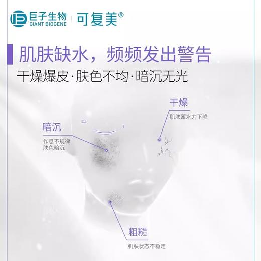 可复美吨吨水乳套装 水120ml 乳液80ml 透明质酸钠保湿精华水乳液深层补水滋润焕亮 商品图2