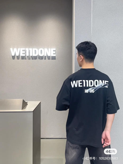 We11done23春夏超大版型有机棉logo印花T恤 商品图3