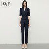 IWY/夏季职业藏青色小西装套装女商务修身显瘦置业顾问工作服OLC13220+P13215藏青色 商品缩略图0