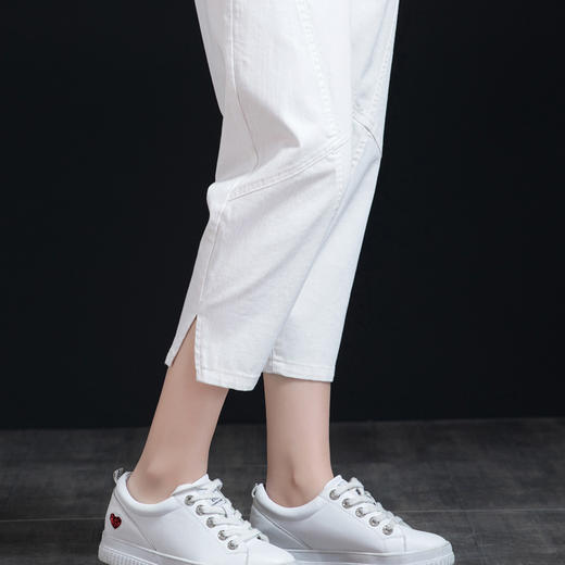 胖妹妹夏新薄款，潮高腰宽松七分牛仔裤哈伦老爹萝卜裤S21S886 商品图3