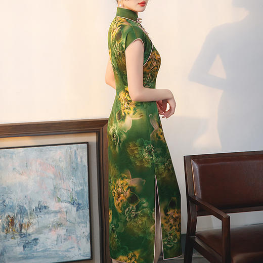 中式复古，桑蚕丝国风真丝旗袍MY8502 商品图3