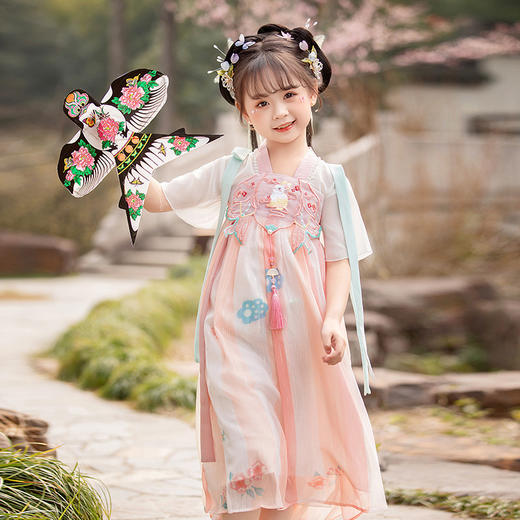 【玉兔】 夏新款短袖，汉服儿童连衣裙BE-2258 商品图0