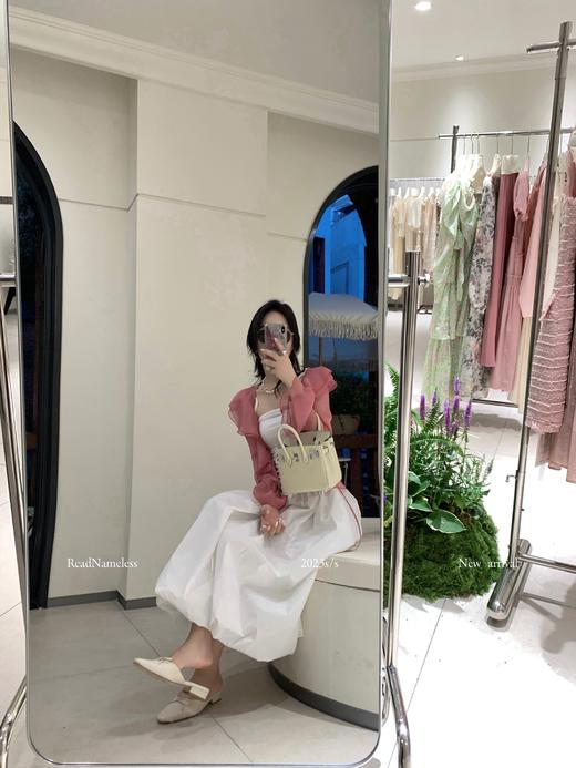 Read Nameless /真丝皱仙女开衫水红色 商品图4