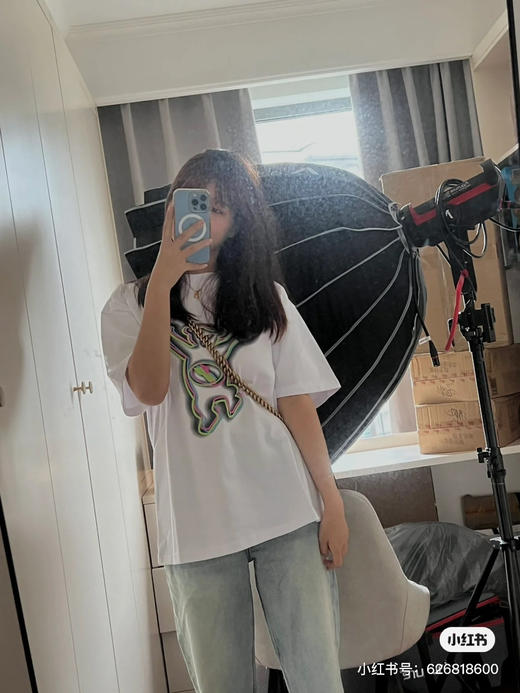 We11done23春夏超大版型有机棉幻彩泰迪小熊印花T恤 商品图8