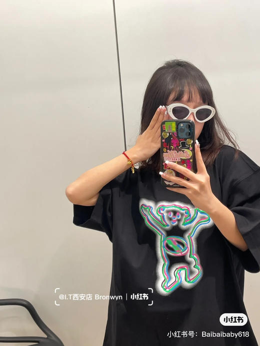 We11done23春夏超大版型有机棉幻彩泰迪小熊印花T恤 商品图0