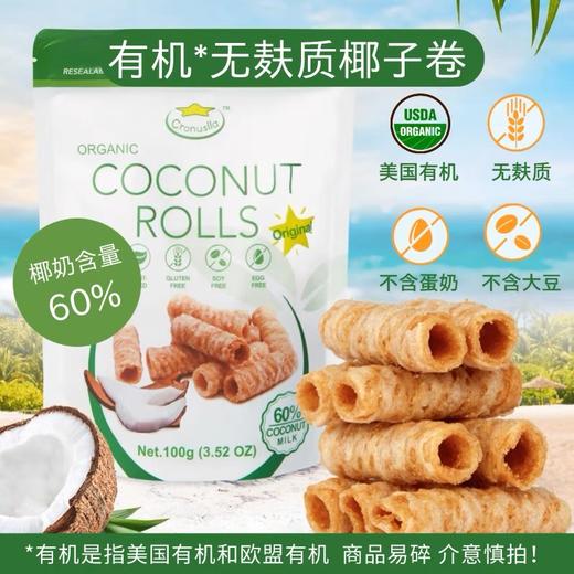 斯里兰卡有机椰子卷椰子片 无麸质无蛋奶非油炸零食 商品图0