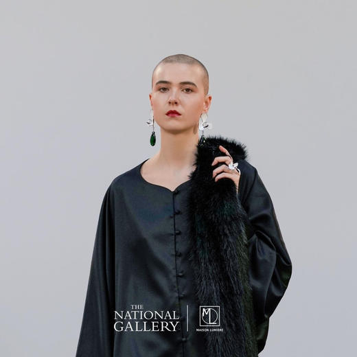 鸢尾冷珐琅琉离多戴耳坠 商品图1