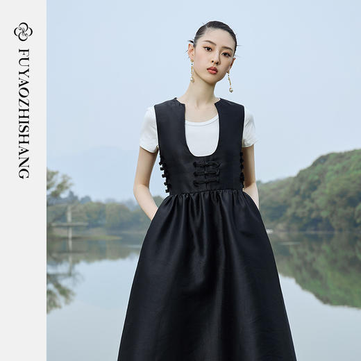 IWY/扶摇系列 夏季优雅气质宫廷风连衣裙23FYQ119 商品图4