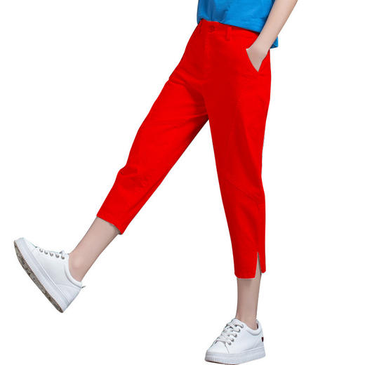 胖妹妹夏新薄款，潮高腰宽松七分牛仔裤哈伦老爹萝卜裤S21S886 商品图5