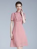 DNO-3EA8877粉色连衣裙夏季新款短袖女时尚显年轻礼服 商品缩略图2