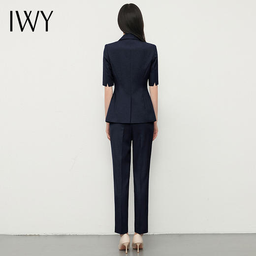 IWY/夏季职业藏青色小西装套装女商务修身显瘦置业顾问工作服OLC13220+P13215藏青色 商品图6