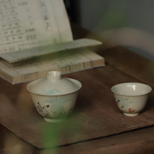 景德镇云木在/蕉闻雨竹写声品杯  景德镇陶瓷茶杯手绘品茗杯品杯 商品图7