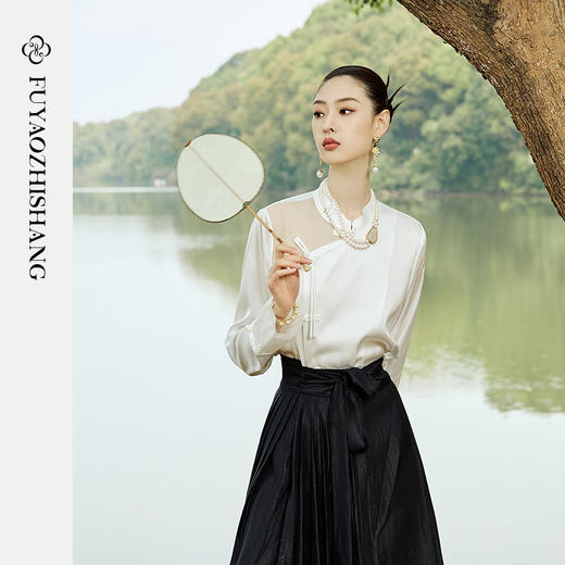 IWY/扶摇系列 夏季肌理感流苏盘扣衬衫半身裙23FYB144 商品图1