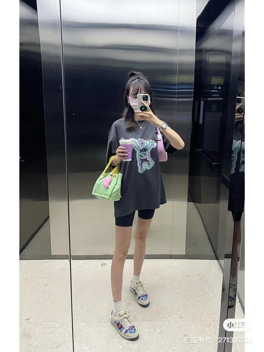 We11done23春夏超大版型有机棉幻彩泰迪小熊印花T恤 商品图1