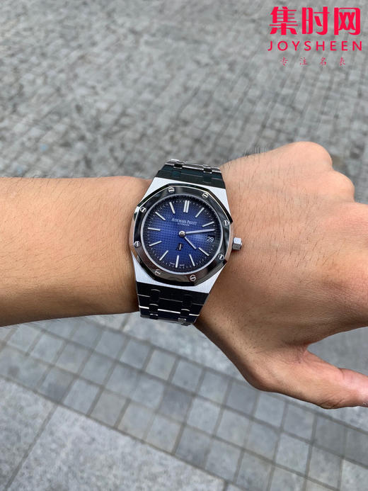 钛合金版本 ZF爱彼皇家橡树系列15202IP烟熏蓝珠光面 皇家橡树15202钛壳 超轻！男士腕表 表径39mm 小手腕福音 商品图5