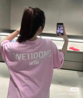 We11done23春夏超大版型有机棉logo印花T恤