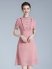 DNO-3EA8877粉色连衣裙夏季新款短袖女时尚显年轻礼服 商品缩略图0