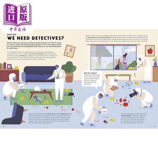 【中商原版】How to be a Detective and Other Crime-Fighting Jobs如何成为一名侦探 英文原版 儿童百科知识图书绘本图画书 商品图2