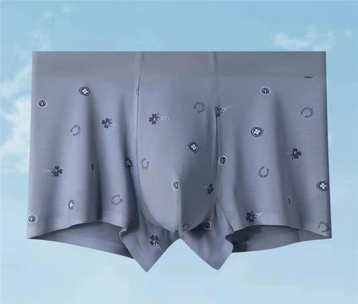 MH竹纤维男士印花无痕平角内裤31329 商品图0