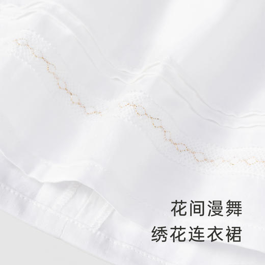 【商场同款】英氏女童连衣裙春秋夏季宝宝荷叶边领长袖裙子 商品图1