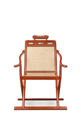 红桥红  家具严选  缅甸花梨（大果紫檀）【嘉木堂 编藤云石 春宫椅】醉翁椅