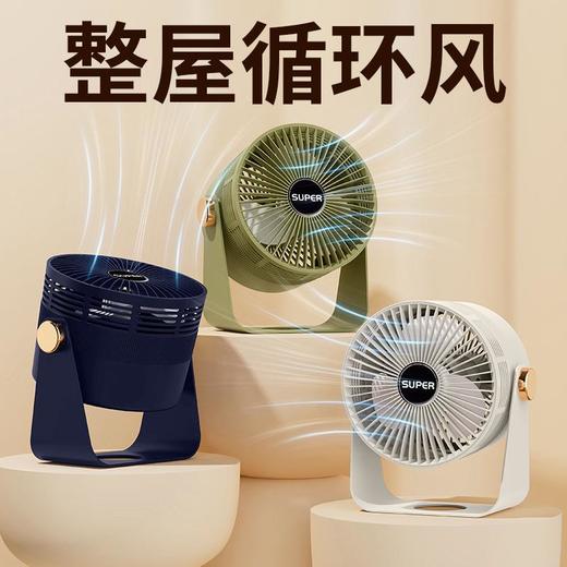 usb空气循环扇摇头风扇宿舍办公桌面家用静音便携折叠壁挂电风扇 商品图2
