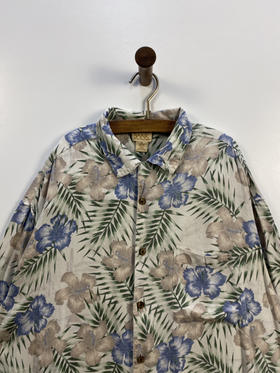 Y2K Vintage JOS. A. BANK 100% 全丝绸 夏威夷衬衫_HWIS(XL)