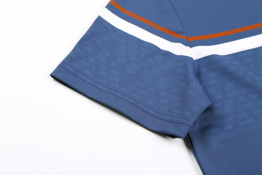 占姆士夏季新男士短袖T恤翻领POLO衫时尚休闲条纹上衣 商品图7