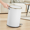 【6F】多样屋垃圾桶脚踩开盖垃圾桶厨房客厅卫生间带盖家用大号不锈钢垃圾桶 商品缩略图0