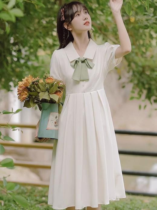 A696夏天初恋白色连衣裙女装2023夏季新款长裙子 商品图2