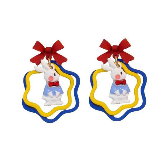 S925银针可爱蝴蝶结兔子耳钉甜美软萌耳饰抖音爆款耳环女潮流学生 商品图5